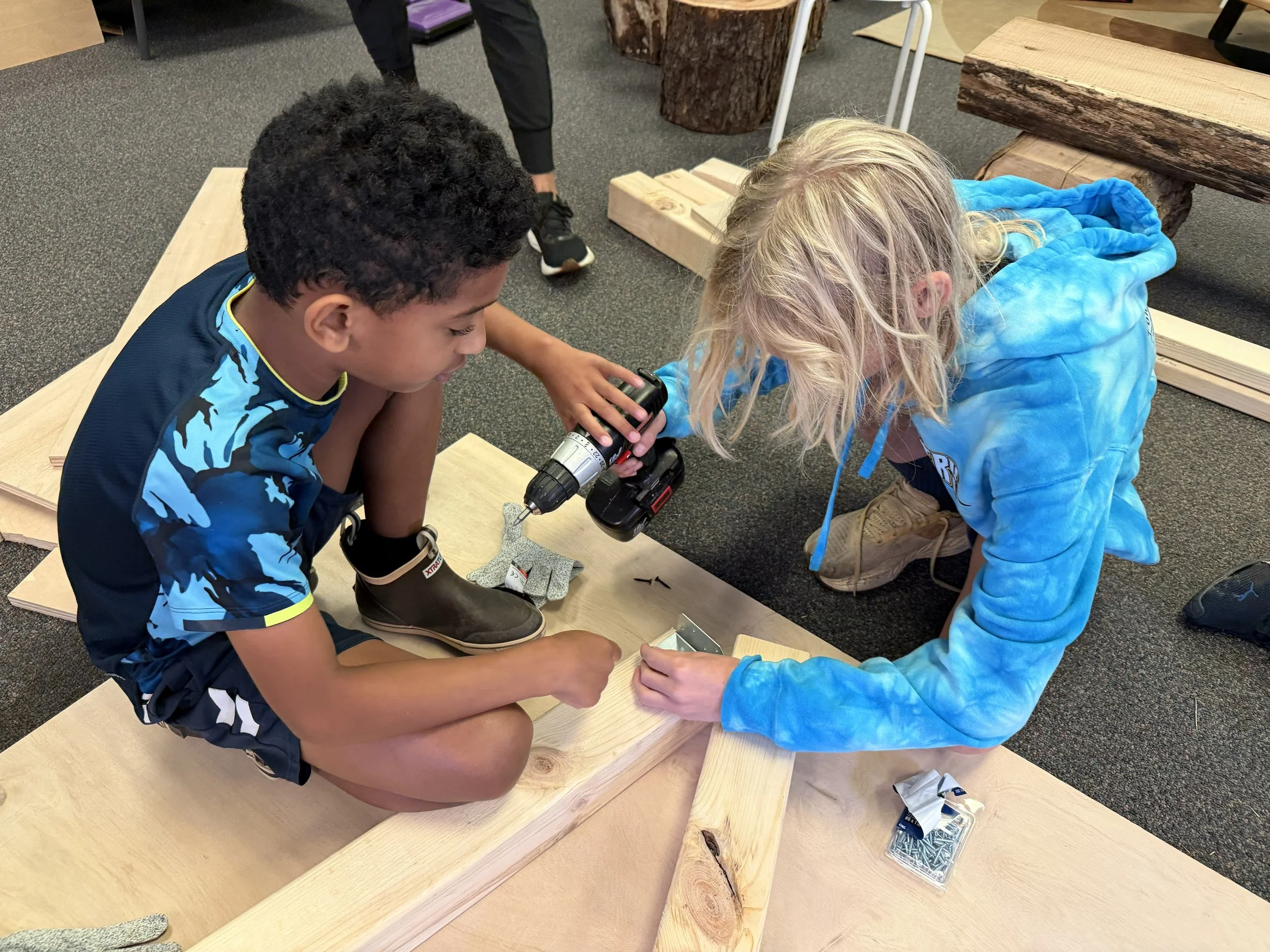 Woodworking by Acton Academy Columbus (microschool) learners