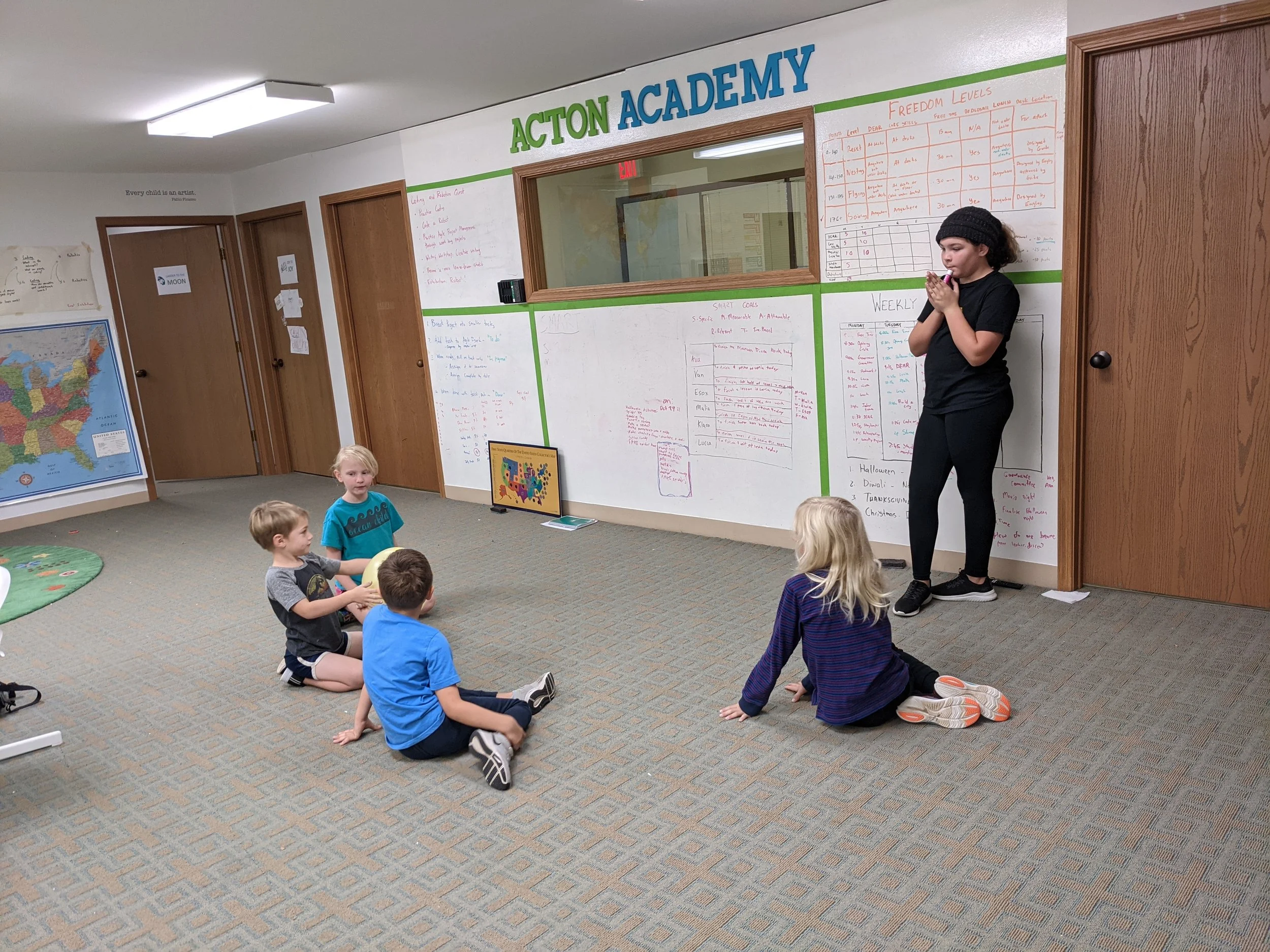 Learners lead discussion at Student-Centered private school