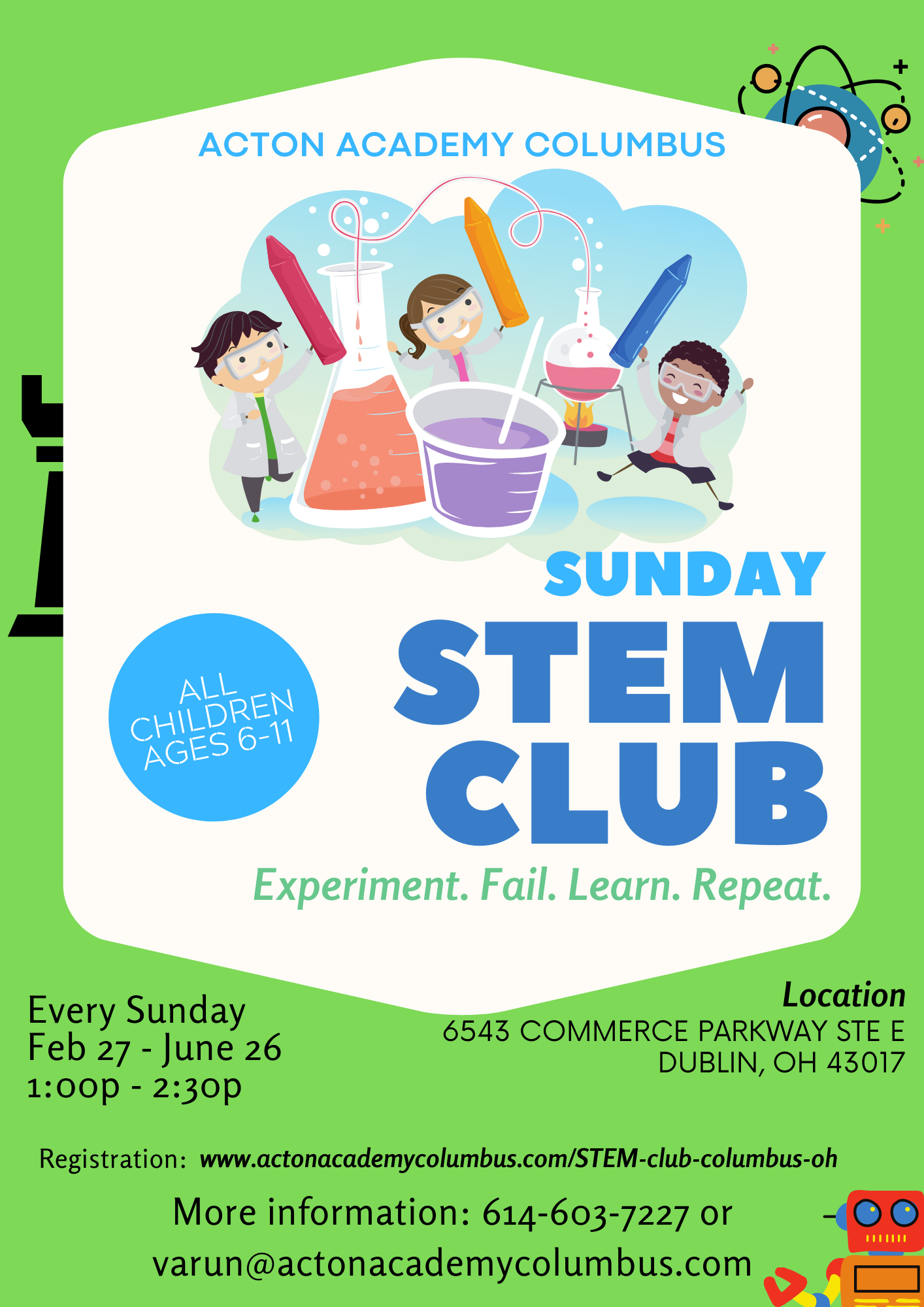 STEM Club Timing Change