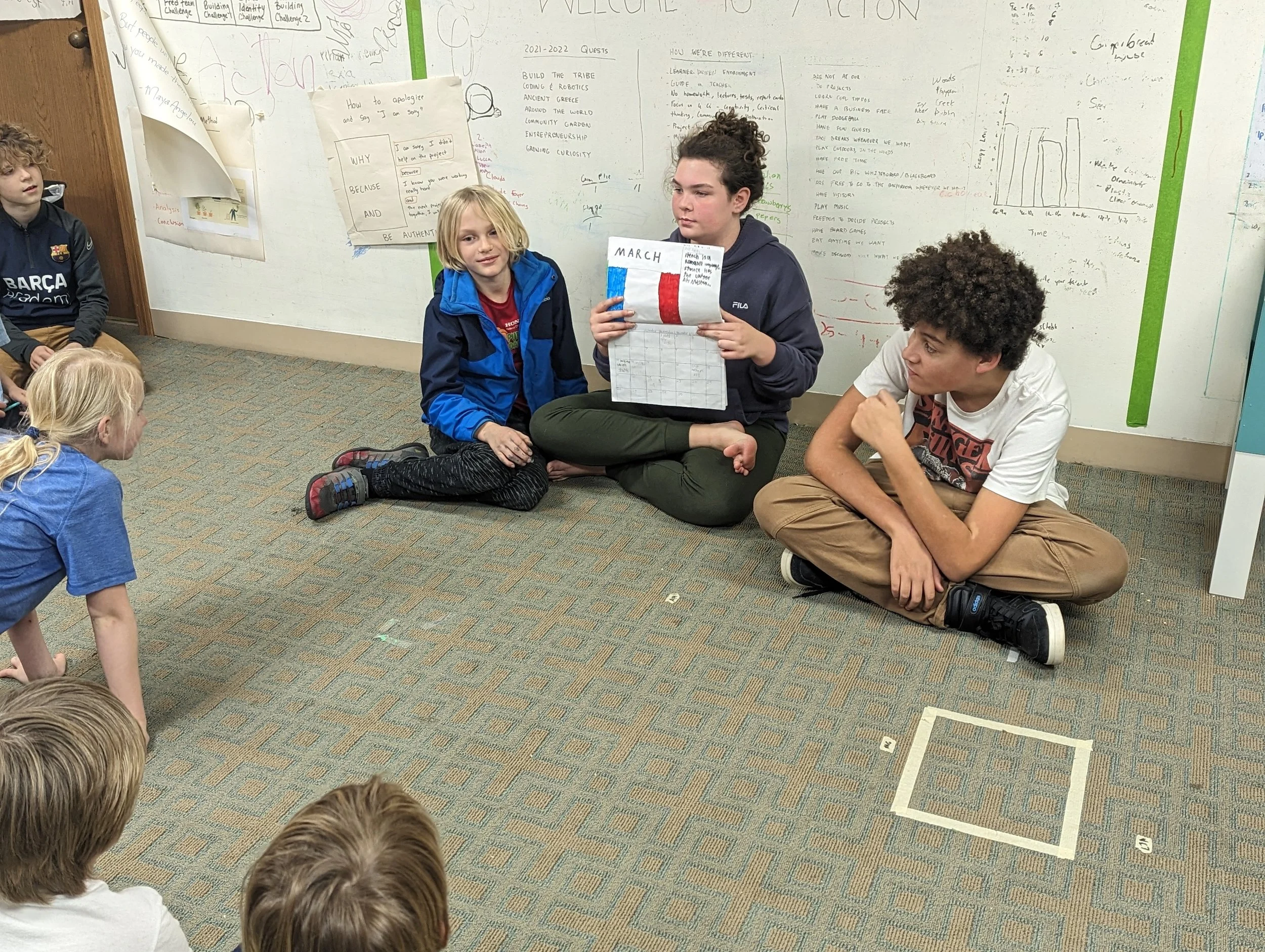 Private school student presentation