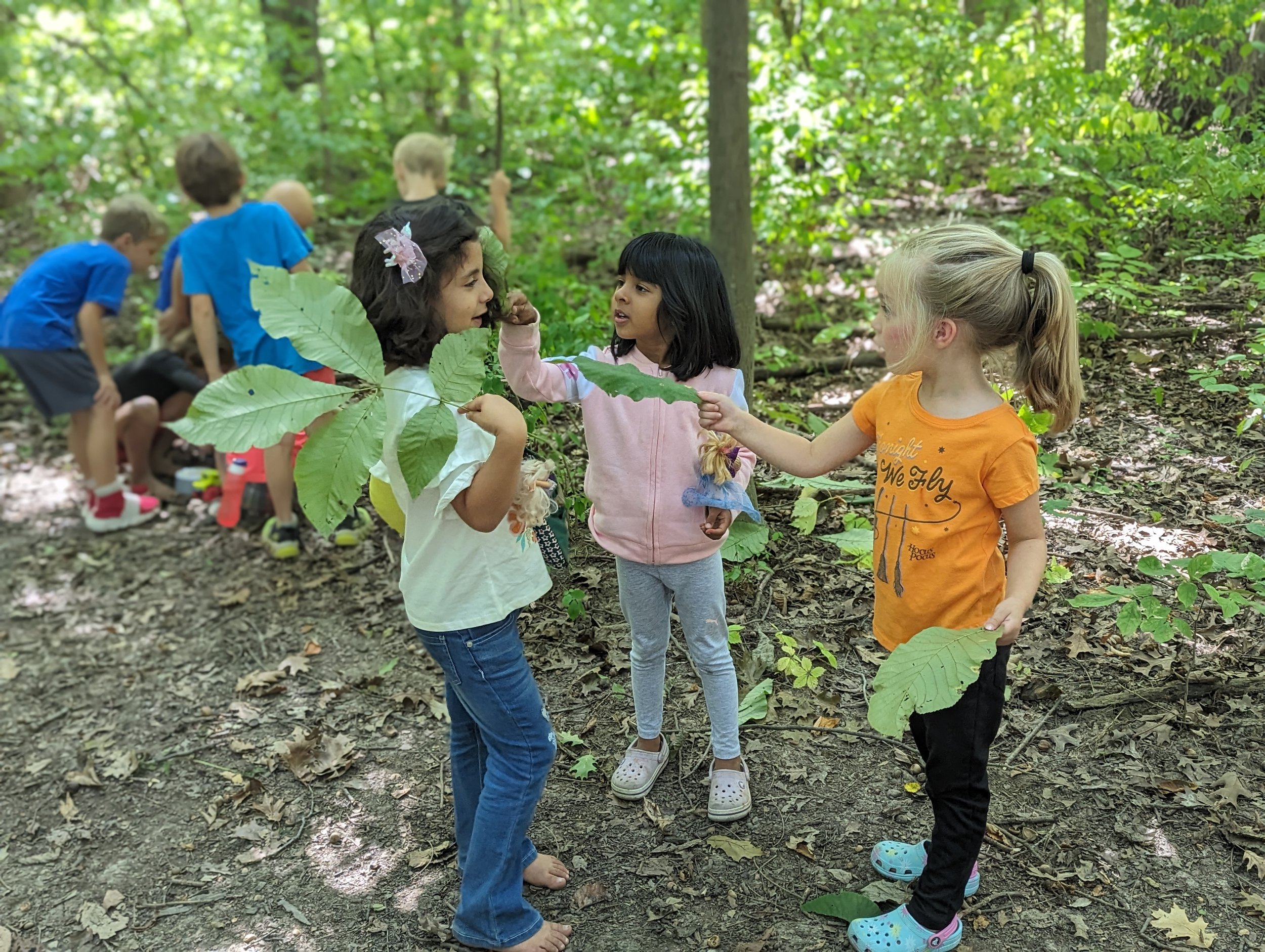 Waldorf Education - Outdoor play at Acton Academy Columbus - Learners playing in the woods