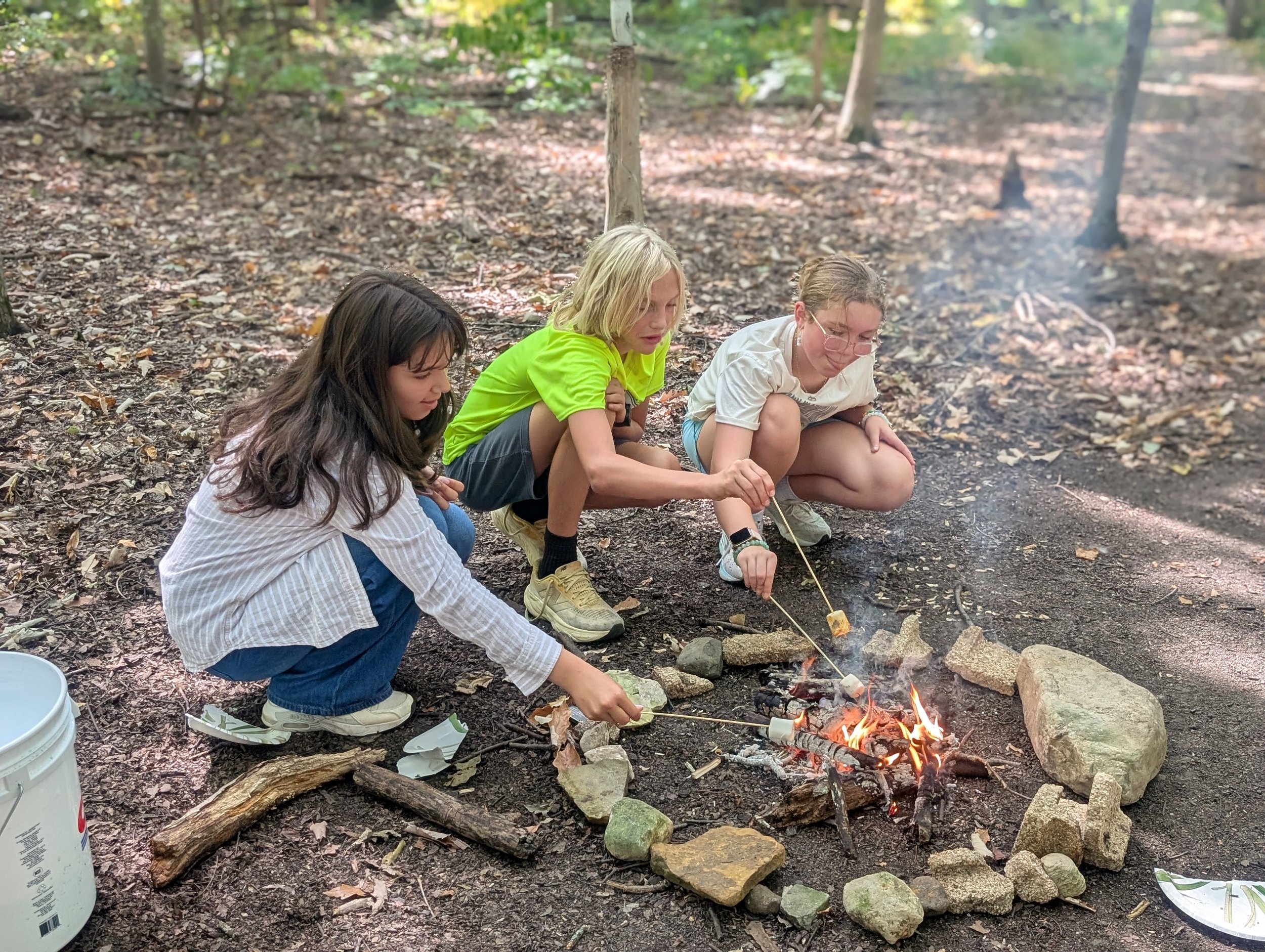 Waldorf-Inspired school: Firemaking at microschool in Dublin, OH (Acton Academy Columbus)