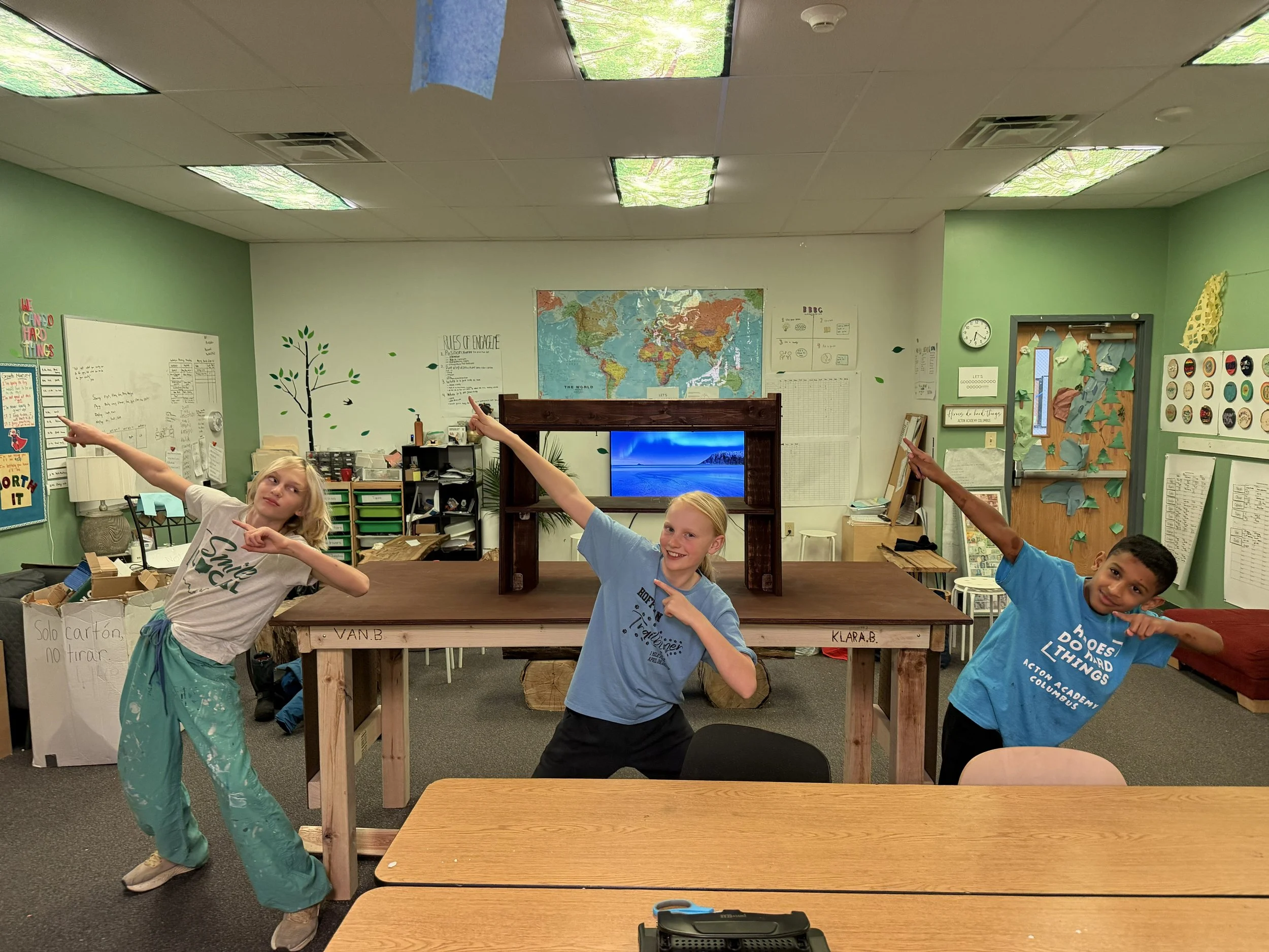 Microschool (Acton Academy Columbus) learners celebrating their hard work