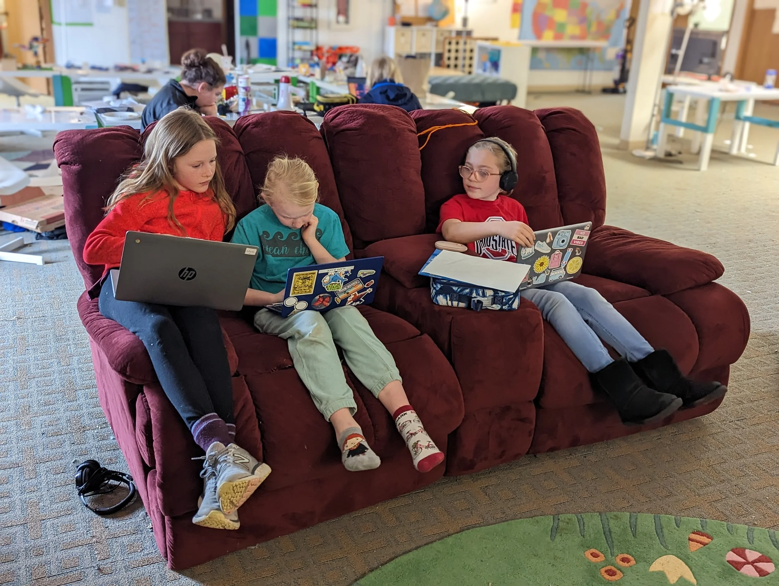Game Design / Coding work being done by Acton Academy (Alternative school in Columbus, OH) students