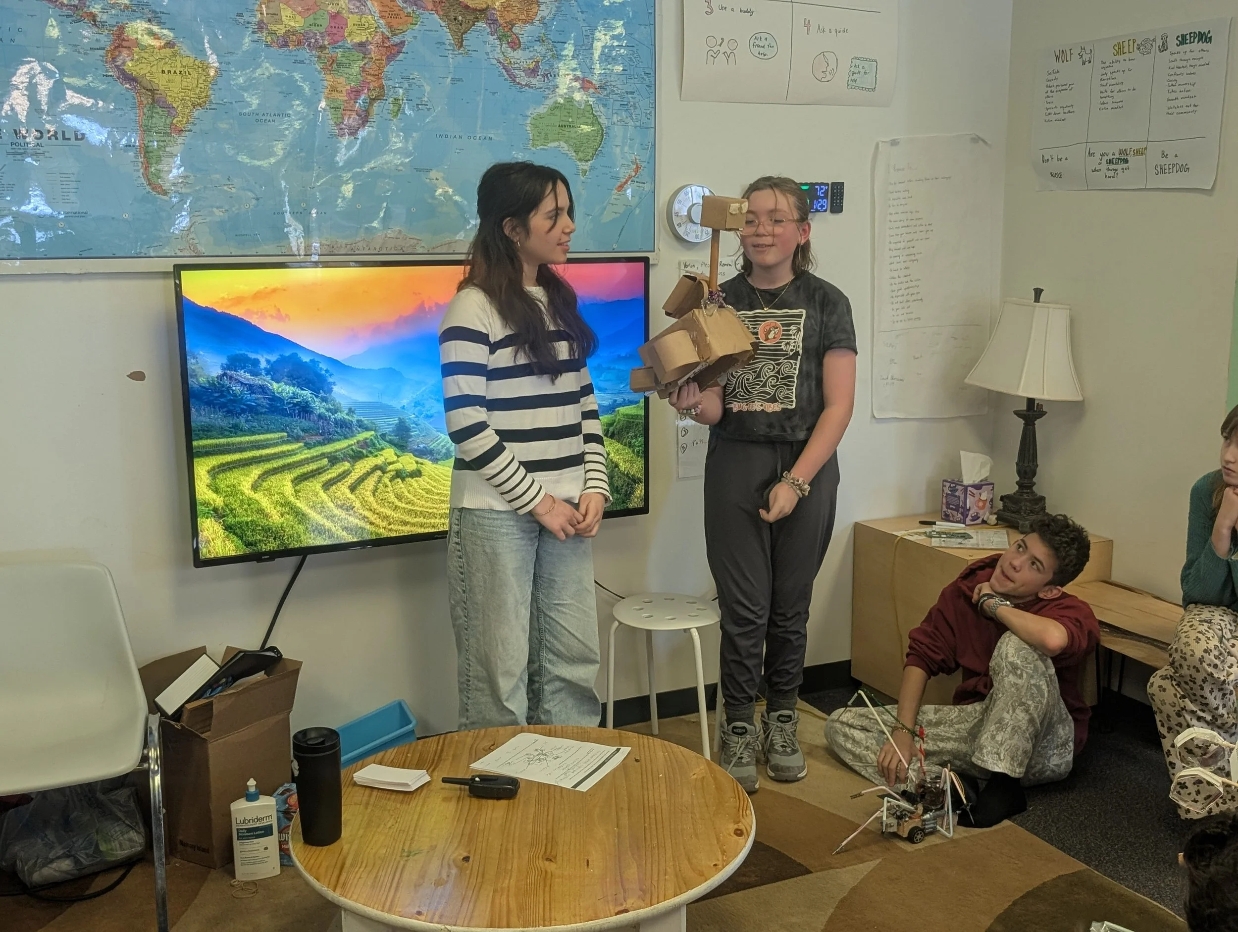 Discovery Studio learner presenting during the AI quest