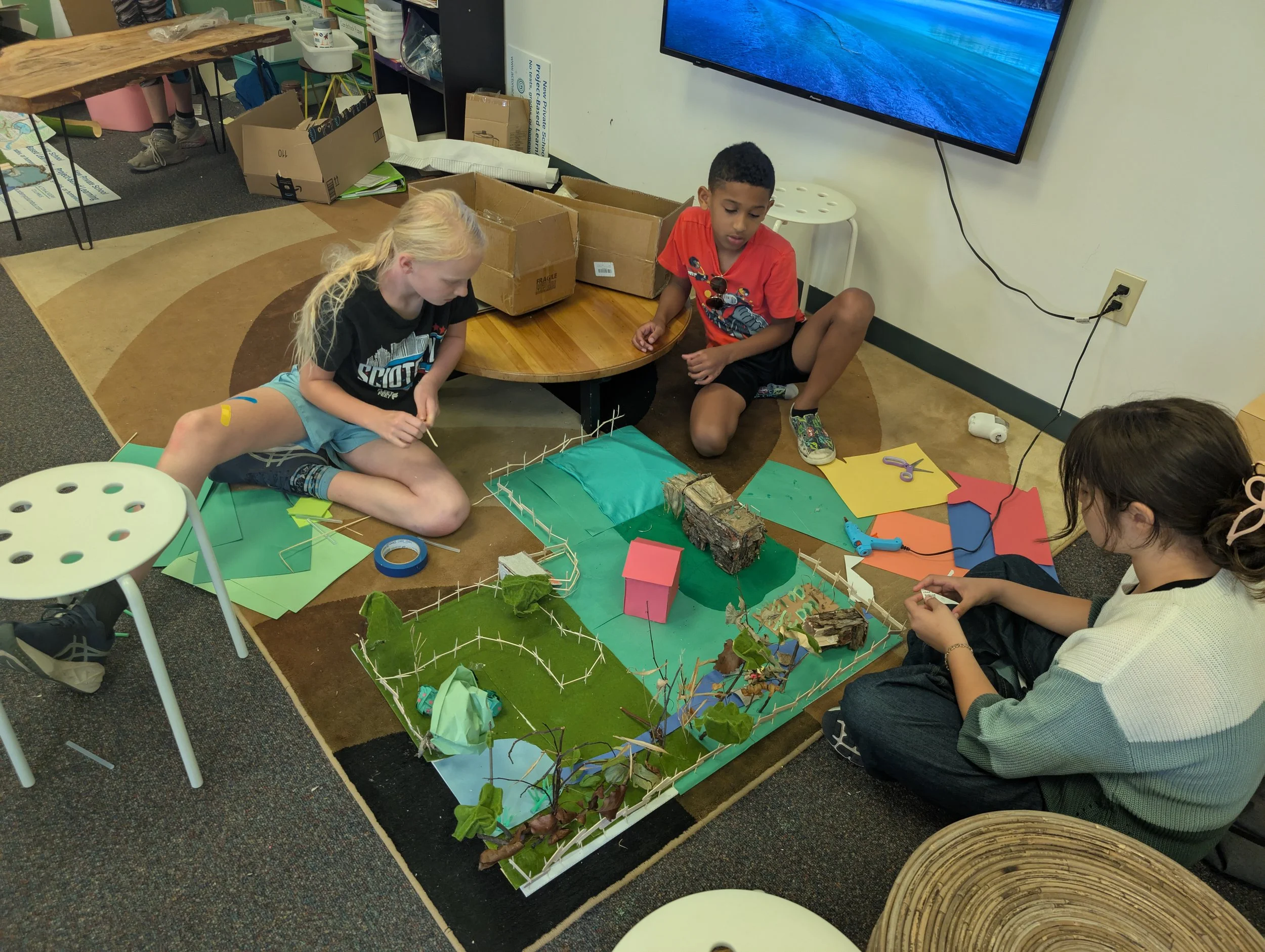 Project-based learning: Microschool learners building a homestead design