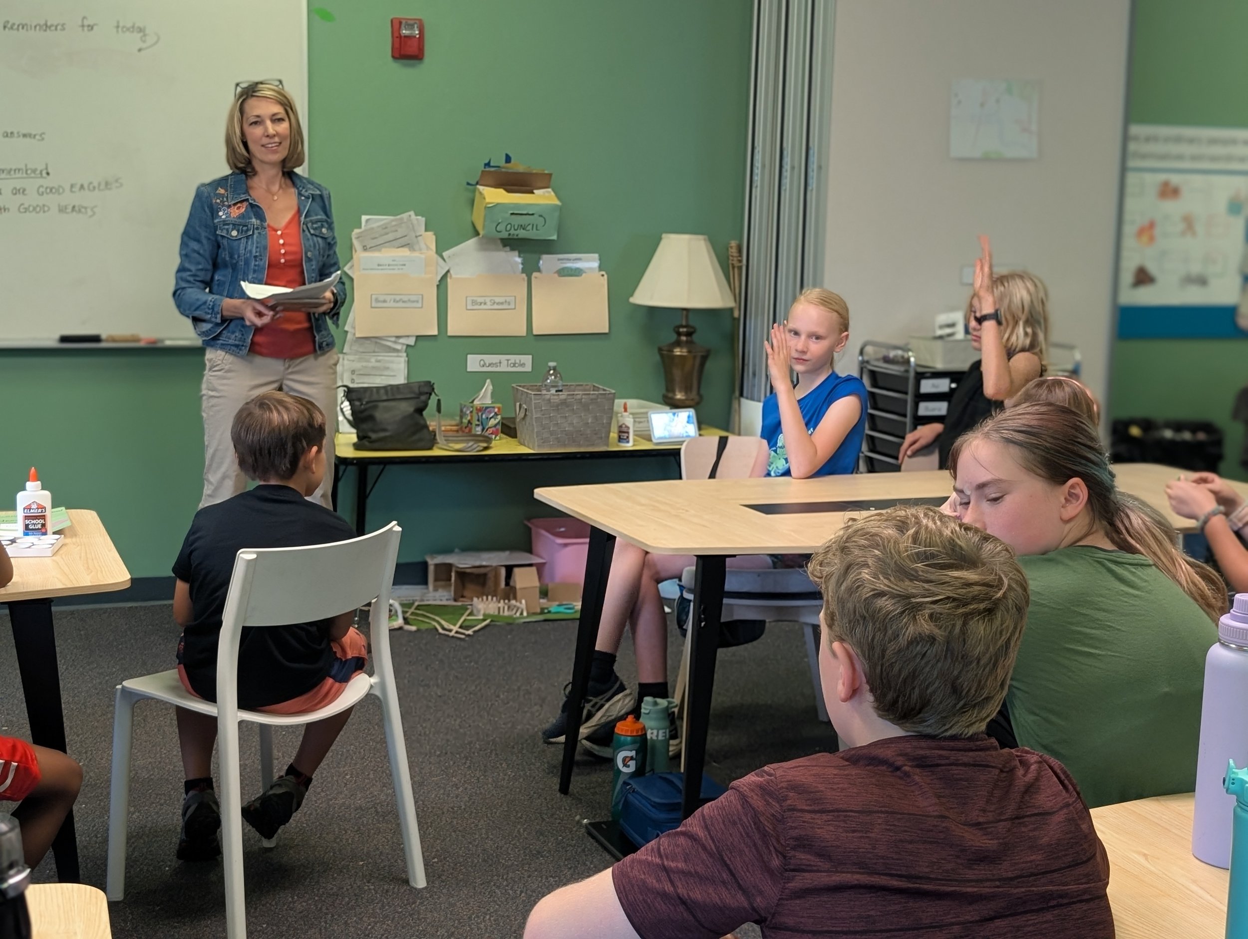 Shelly Robinson (Raising Yourself) at private microschool in Dublin, OH (Acton Academy Columbus)