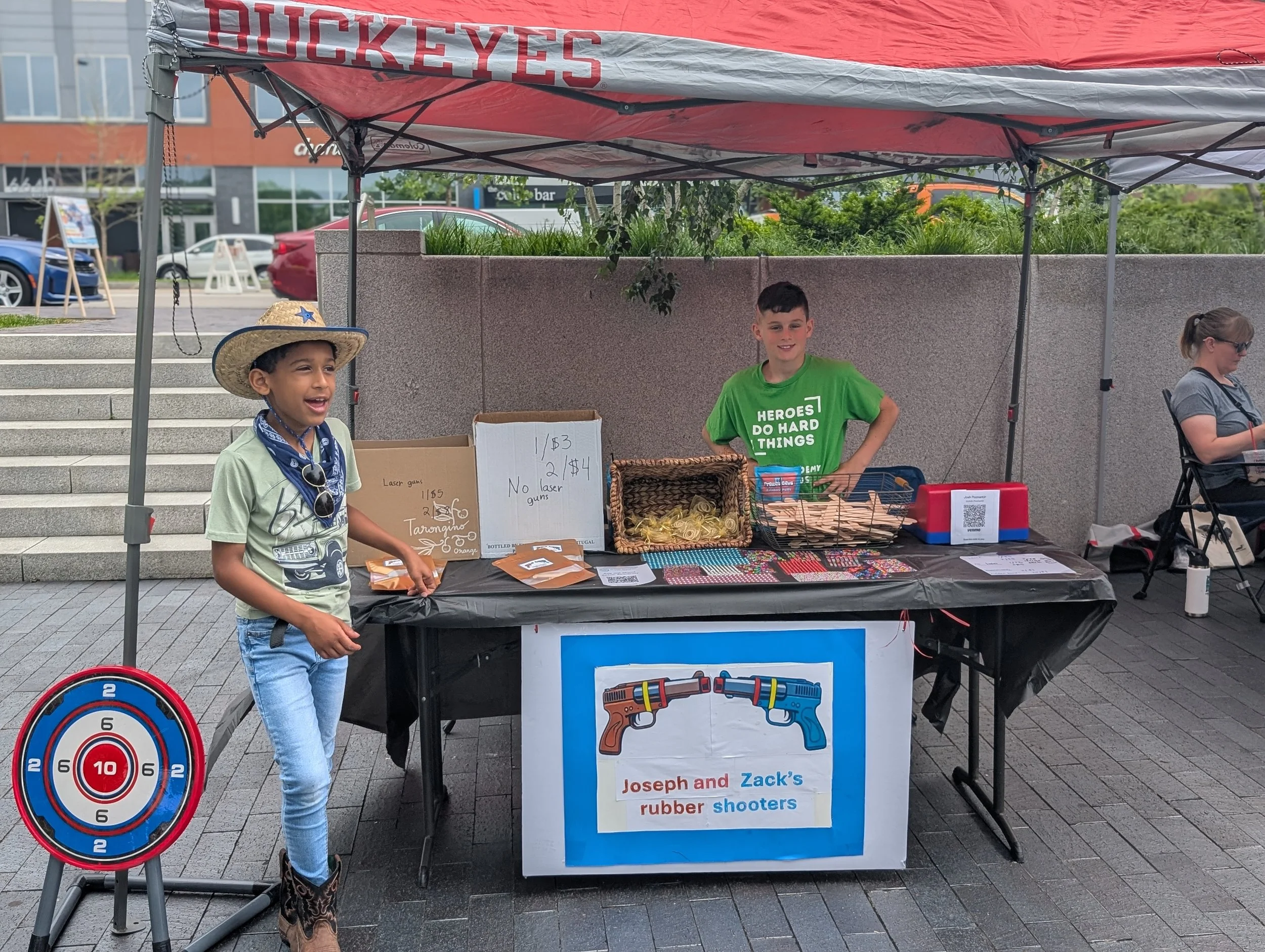 Children's Business Fair youth entrepreneurs selling their products at the Acton Academy Fair in Downtown Dublin, OH