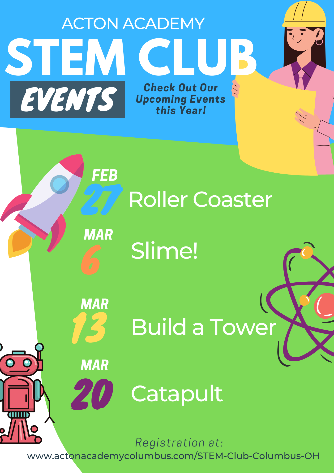 Acton Academy Columbus - STEM Club activities - February / March 2022