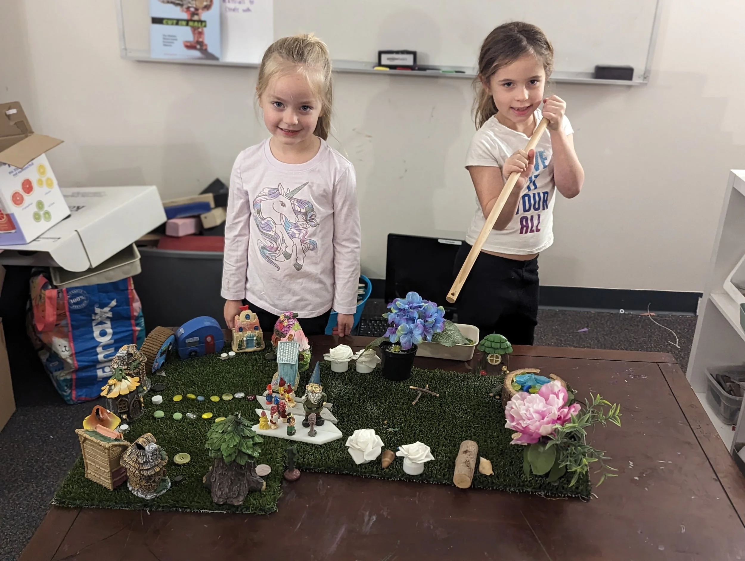 Creative project by Kindergarten+ learners in Reggio Studio at Acton Academy (Hilliard, OH)